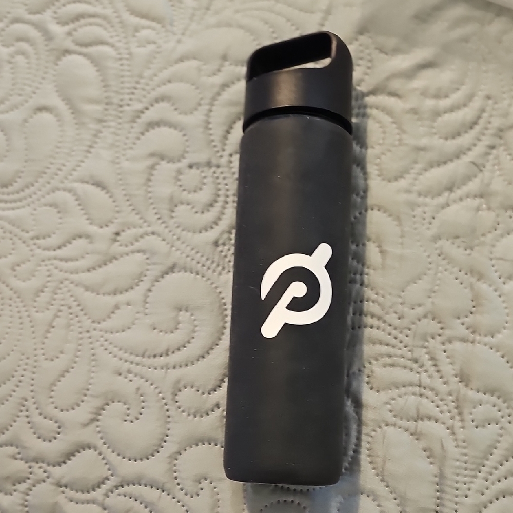 Peloton Matte Black Bottle with White Logo